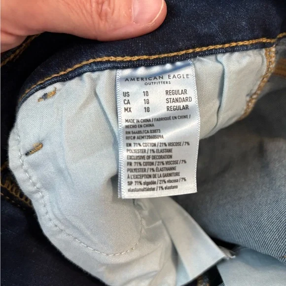 American Eagle Outfitters Dark Blue Skinny Jeans - Picture 4 of 4